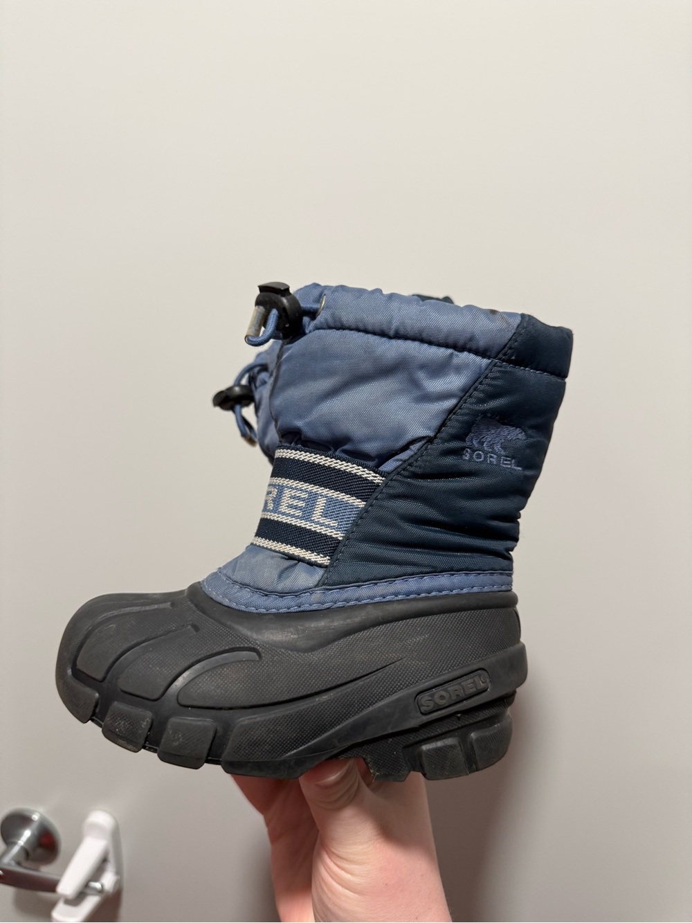 Sorel 8T Navy and Slate Blue Winter Boot
